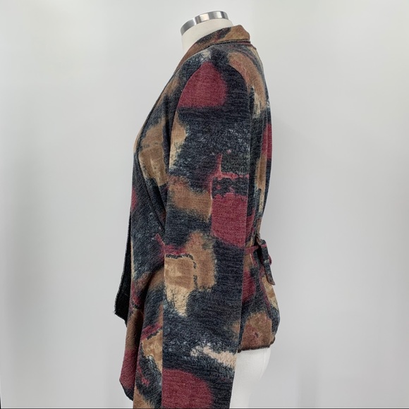 Alberto Makali Blue Tie Front Waterfall Cardigan - Picture 5 of 8